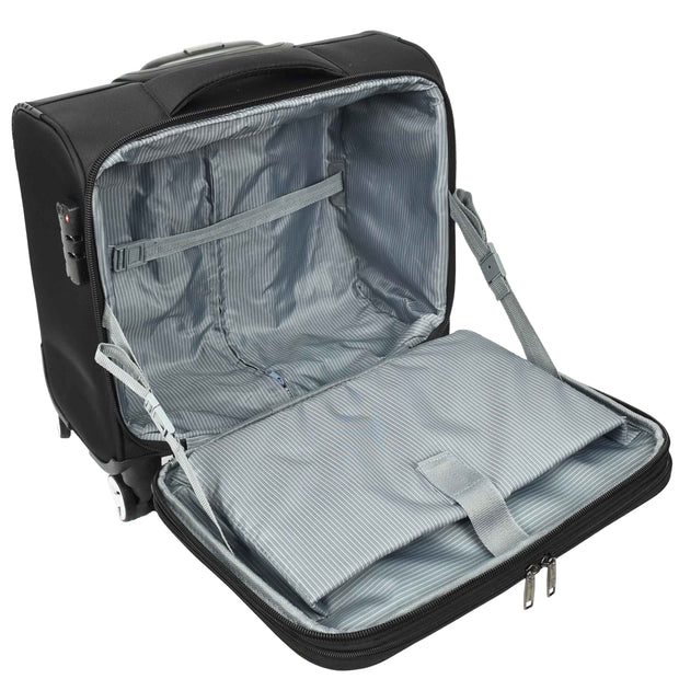 4 Wheel Pilot Case Lightweight TSA Lock Cabin Size Travel Business Bag Crew