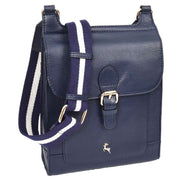 Real Leather Crossbody Bag Women's Casual Style Messenger Xela Navy 5