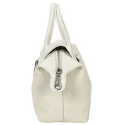 Womens Genuine Leather Top-Handle Bag Tote Style Casual Outgoing Fashion Handbag Amy White