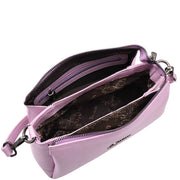Women Girls Premium Leather Small Handbag Shoulder Crossbody Messenger Bag A3017 Lilac
