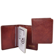 RFID Protected Bi-fold Wallet Small Credit Card Holder Geneva Tan 1