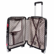 Dual 4 Wheel Luggage Hard Shell Music Print BELMORE 3