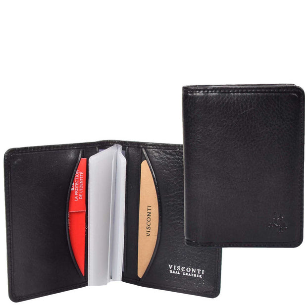 RFID Protected Bi-fold Wallet Small Credit Card Holder Geneva Black 6