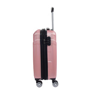 Hard Shell Cabin Bag Expandable 4 Wheeled Spinner Luggage Rio Rose Gold 5