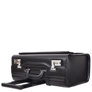 Pilot Case on Wheels Faux Leather Large Business Briefcase Luxor Black 7