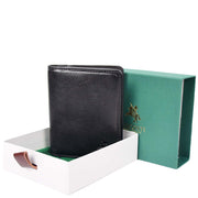 RFID Protected Bi-fold Wallet Small Credit Card Holder Geneva Black 7