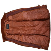 Leather Coat Detachable Collar Lining Mens Tyson Cognac 6
