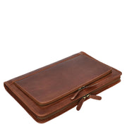Brown Leather Folio Bag A4 Document Underarm Portfolio Case - Stanford