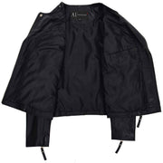 Womens Coat Genuine Leather Biker Jacket Cross Zip Cora Black 6