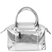 Womens Genuine Leather Top-Handle Bag Tote Style Casual Outgoing Fashion Handbag Amy Silver
