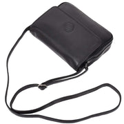 Leather Crossbody Bag Classic Casual Multi Pockets Organiser A202 Black 6