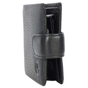 Premium Leather Mens Bifold Wallet Multi Compartments Coins Notes Card Holder A639 Black