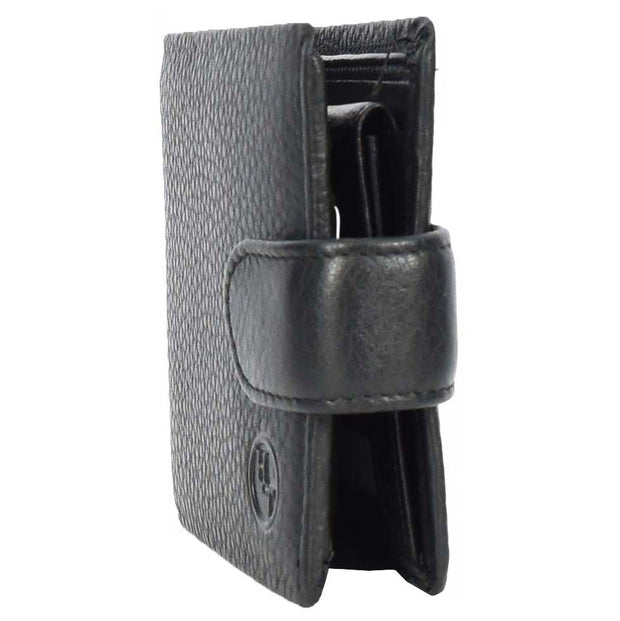 Premium Leather Mens Bifold Wallet Multi Compartments Coins Notes Card Holder A639 Black