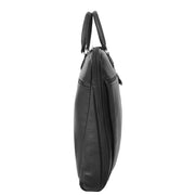 Real Leather Large Travel Suit Carrier Slim Dress Garment Storage Bag A1342 Black