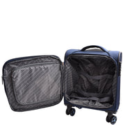 Budget Airline Under Seat Cabin Size Suitcase Lightweight 4 Wheel Hand Luggage Atom Grey
