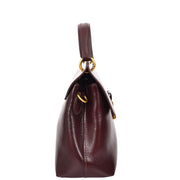Womens Real Leather Handbag Small Evening Outgoing Fashion Tote Bag A776 Brown-3