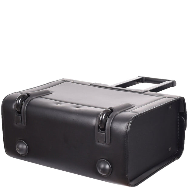 Pilot Case on Wheels Faux Leather Large Business Briefcase Luxor Black 8