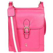 Real Leather Crossbody Bag Women's Casual Style Messenger Xela Pink 7