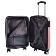 Hard Shell Cabin Bag Expandable 4 Wheeled Spinner Luggage Rio Rose Gold 7