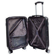 Hard Shell Cabin Bag Expandable 4 Wheeled Spinner Luggage Rio Black 7