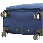 Lightweight 4 Wheel Luggage Expandable Soft Venus Navy