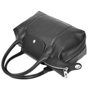 Womens Genuine Leather Top-Handle Bag Tote Style Casual Outgoing Fashion Handbag Amy Black