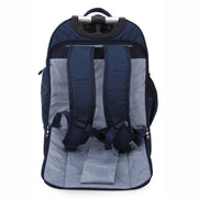 Rolling Backpack with Wheels, Laptop Travel Rucksack Multiple Compartments for Hiking, Camping, Business Casual Travel Cabin Size Bag Flack Grey