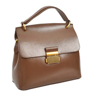 Womens Real Leather Handbag Small Evening Outgoing Fashion Tote Bag A776 Khaki