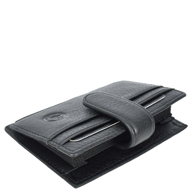 Premium Leather Credit Card Holder Accordion Style Multi-Card Slots Wallet Organiser A164 Black