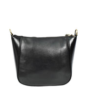 Womens Genuine Leather Cross Body Bag Small Zip Top Sling Handbag Liv Black