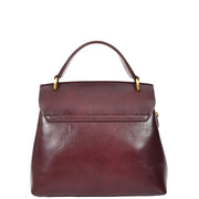 Womens Real Leather Handbag Small Evening Outgoing Fashion Tote Bag A776 Brown-2