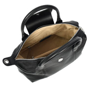 Womens Genuine Leather Top-Handle Bag Tote Style Casual Outgoing Fashion Handbag Amy Black
