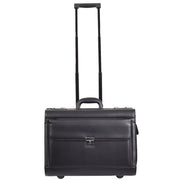 Pilot Case on Wheels Faux Leather Large Business Briefcase Luxor Black 9