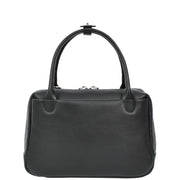 Womens Leather Mini Handbag with Rocking Horse Charm Girls Casual Fashion Tote Lori Black