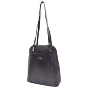 Genuine Leather Backpack For Women Casual Organiser Rucksack Shoulder Bag Daypack A3132 Black