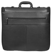Premium Leather Large Suit Carrier Dress Carry On Garment Travel Bags A1321 Black