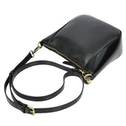 Womens Genuine Leather Cross Body Bag Small Zip Top Sling Handbag Liv Black