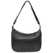 Real Leather Hobo Handbag Womens Shoulder Bag Cross Body Multi Straps A688 Black-8