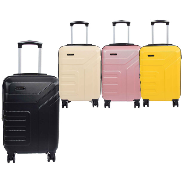 Hard Shell Cabin Bag Expandable 4 Wheele 8d Spinner Luggage Rio Yellow