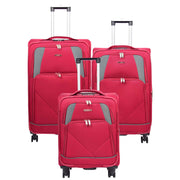Expandable Four Wheel Soft Suitcase Luggage York Red 2