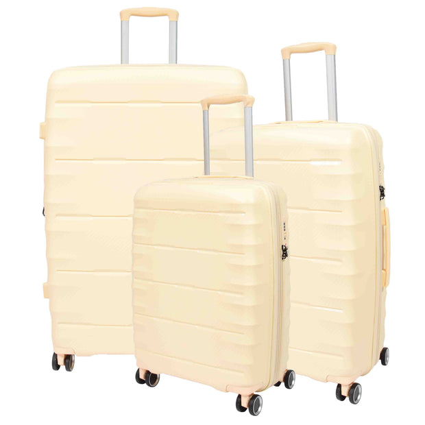 8 Wheel Spinner Luggage Expandable Arcturus Off White 1