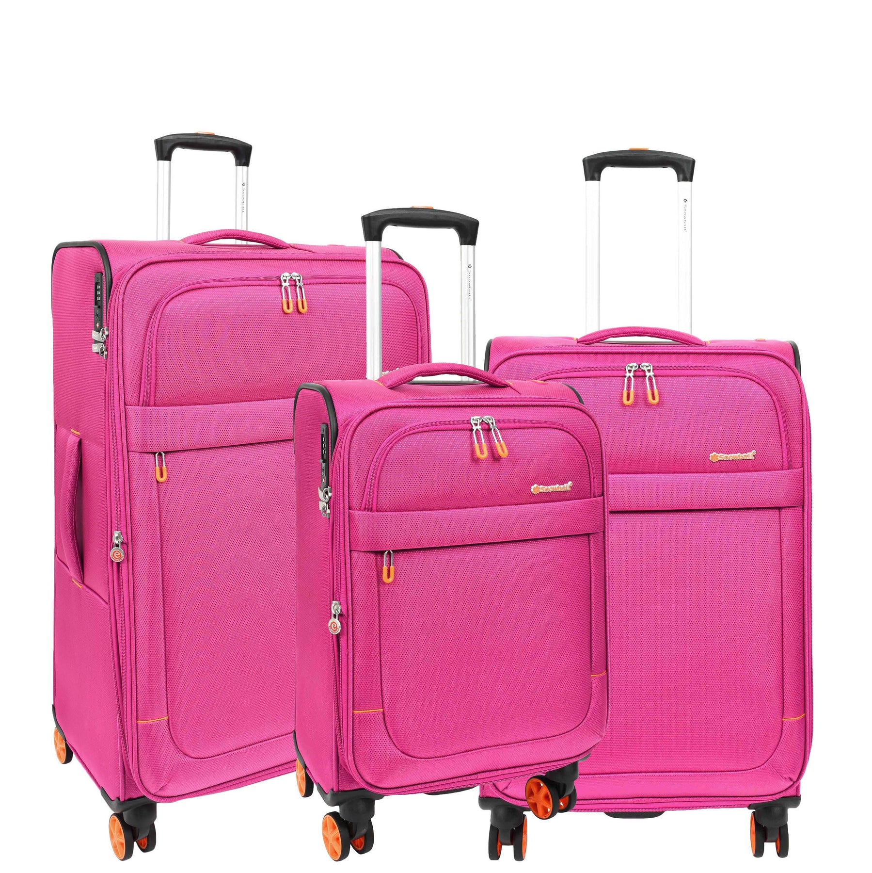 4 Wheel Suitcases Lightweight Soft Luggage Pink A1 Fashion Goods