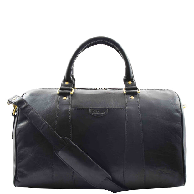 Real Leather Large Size Luxury Duffle Bag ROVE Black 1