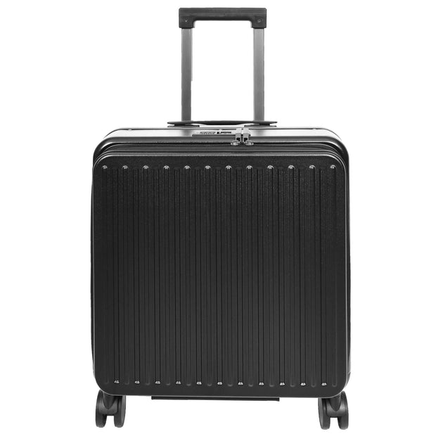 Pilot Case Hard PC Laptop Bag 4 Wheels Business Travel Luggage Scoot Black-1