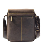 Real Leather Messenger Shoulder Organiser Vintage Bag A110 Brown 2