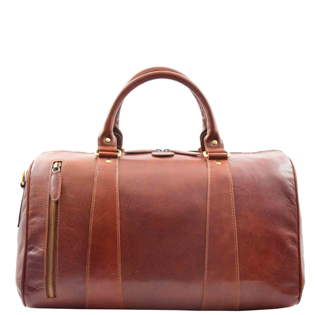 Real Leather Large Size Luxury Duffle Bag ROVE Chestnut 2