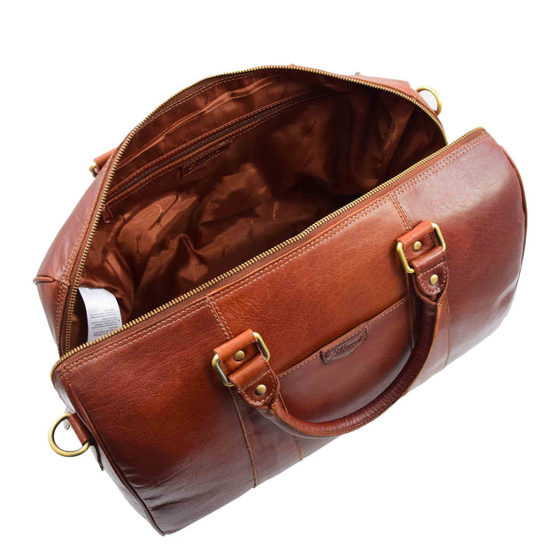Real Leather Large Size Luxury Duffle Bag ROVE Chestnut 4