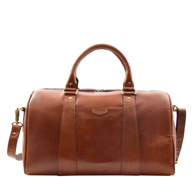 Real Leather Large Size Luxury Duffle Bag ROVE Cognac 6