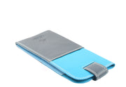 Real Soft Leather Glasses Case Multicoloured Unisex Slip-in Spectacles Cover Blue Multi Azure