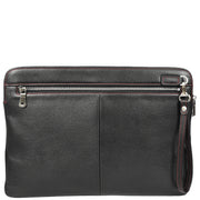 Real Leather Slim Laptop Sleeves Case 15inch Document Folder Organiser Folio Bag A1041 Black